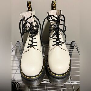 Dr. Martens Audrick Nappa Leather Platform Boots - Size 9